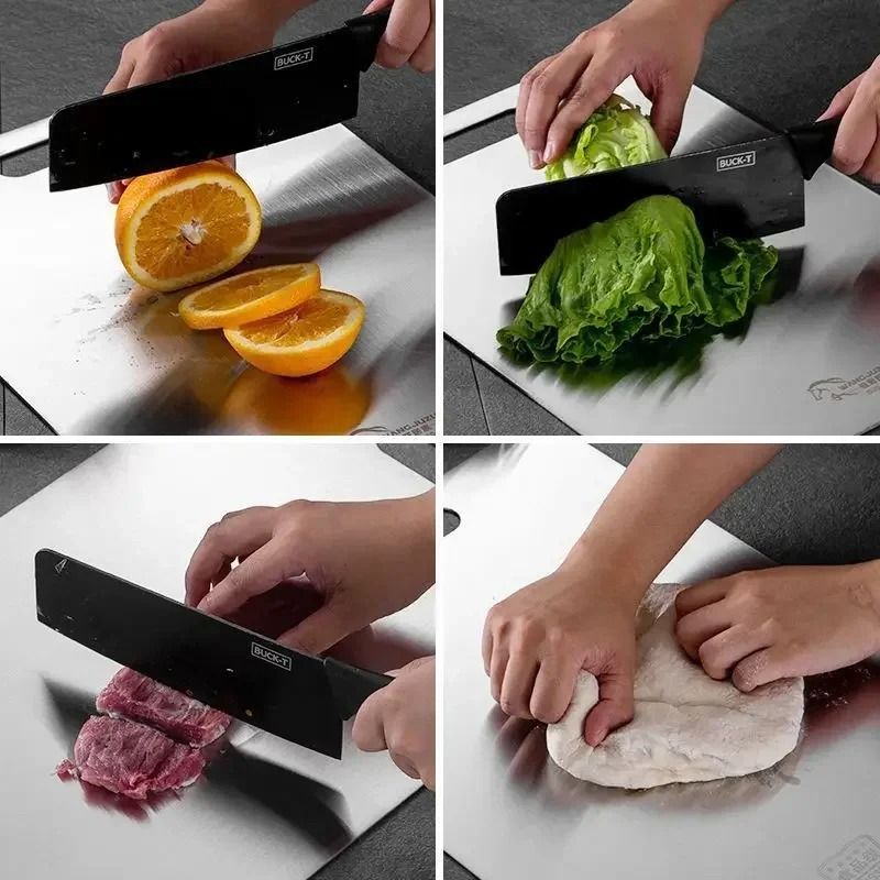 Stainless Steel Cutting Board Antibacterial Kitchen Prep Board
