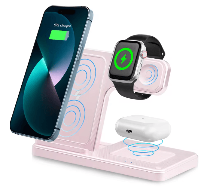 3 In 1 Wireless Charging Station Magnetic Fast Charging Foldable Charger