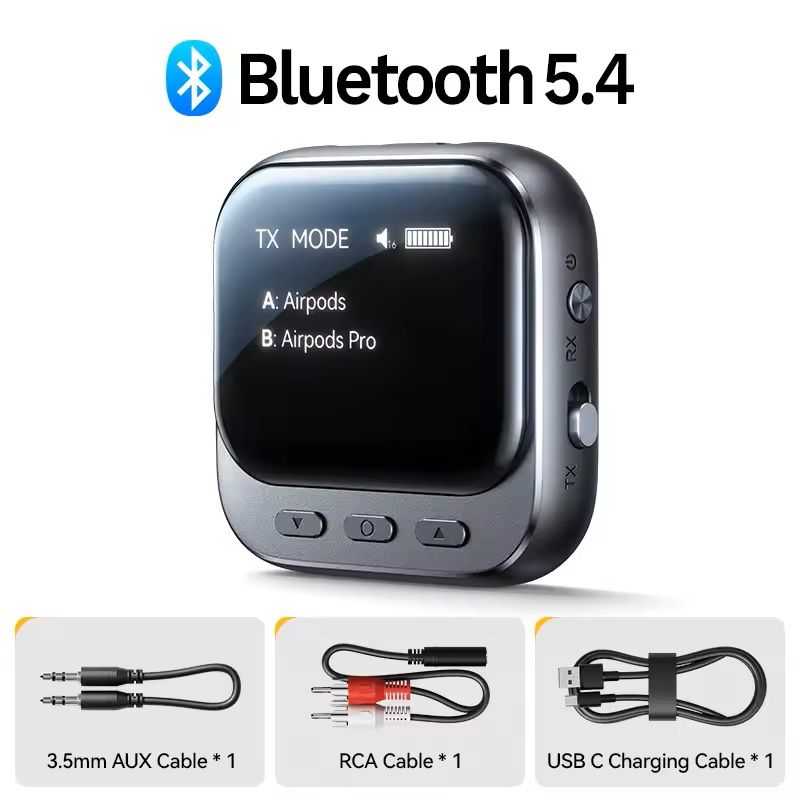 Bluetooth Car Adapter 2 in 1 Receiver and Transmitter with LED Display