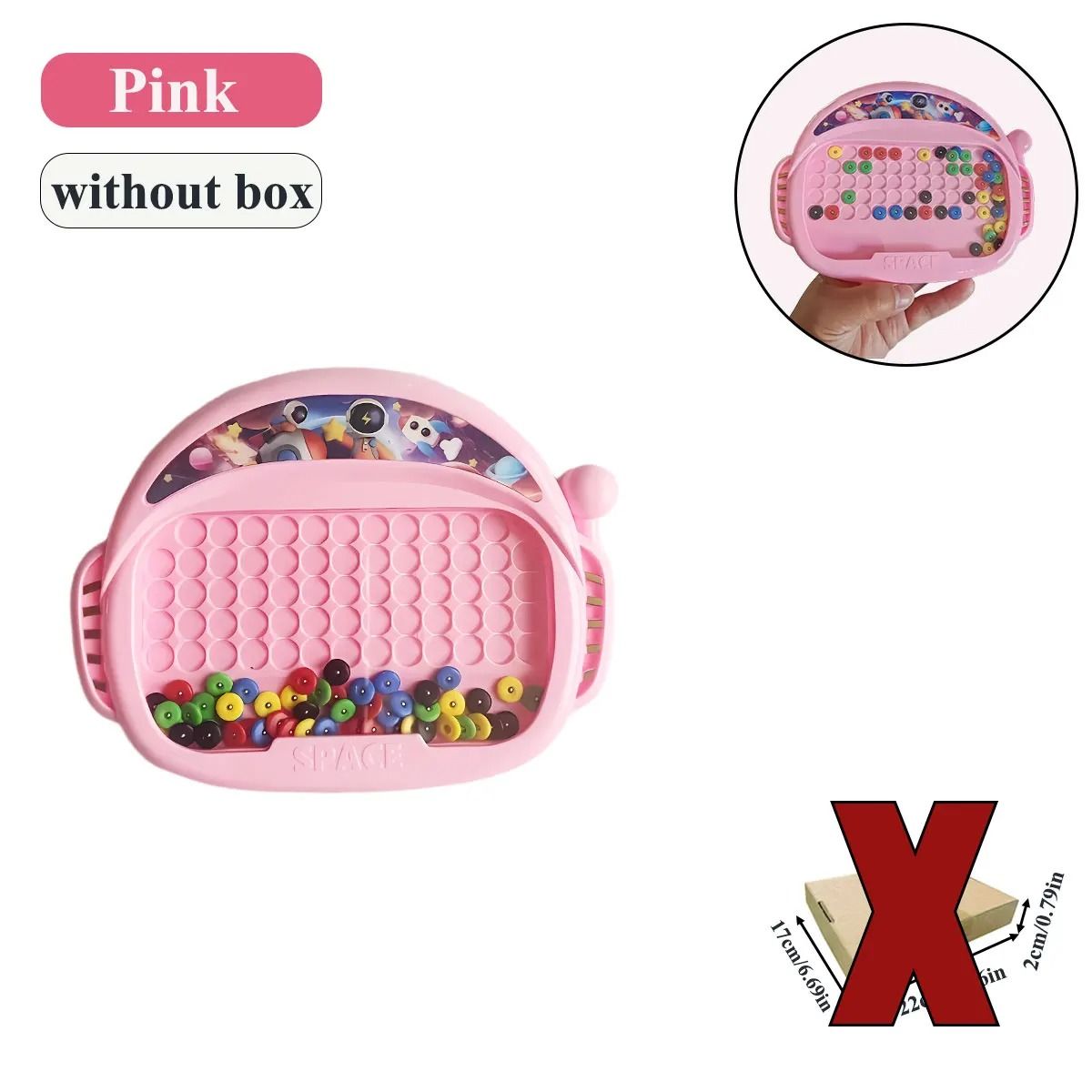 Childrens Magnetic Doodle Drawing Board Educational Toy with Pen and Beads