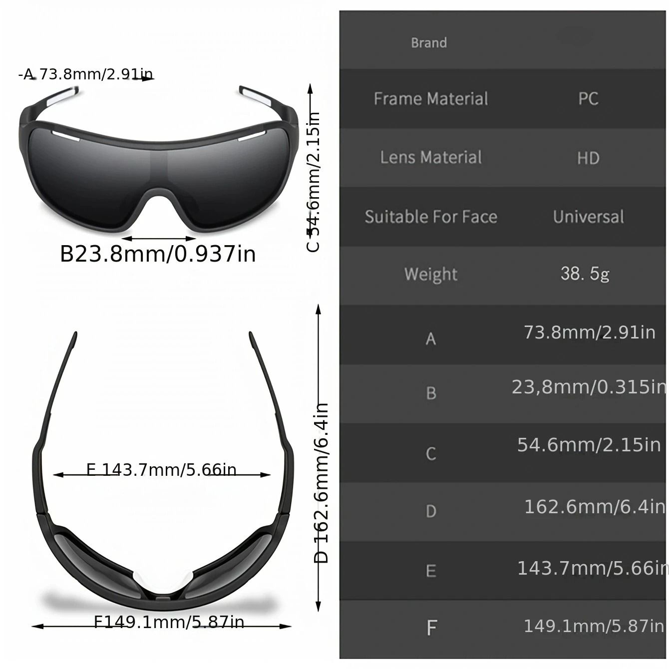 UV400 Outdoor Sports Sunglasses