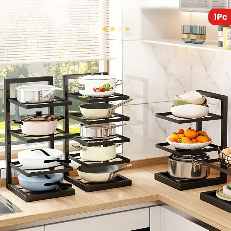 Adjustable Under Sink Storage Rack Multi Layer Stainless Steel Cabinet Organizer