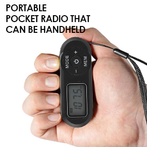 Mini Portable FM Radio Music Player with LCD Screen & Earphones Compact Digital Radio for Music Lovers