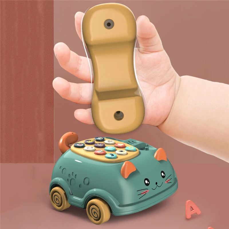 Montessori Baby Toys Musical Piano & Phone Toy for Girls, Educational Mobile Phone Toys for Kids Ages