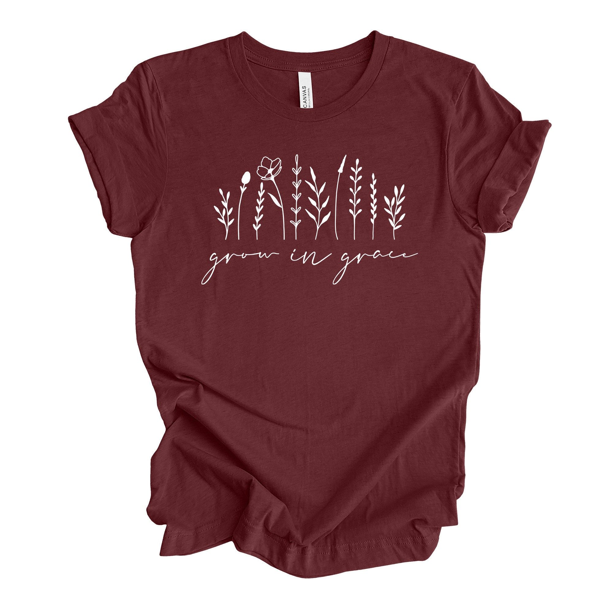 Grow in Grace Christian Tee Wildflower Unisex Shirt