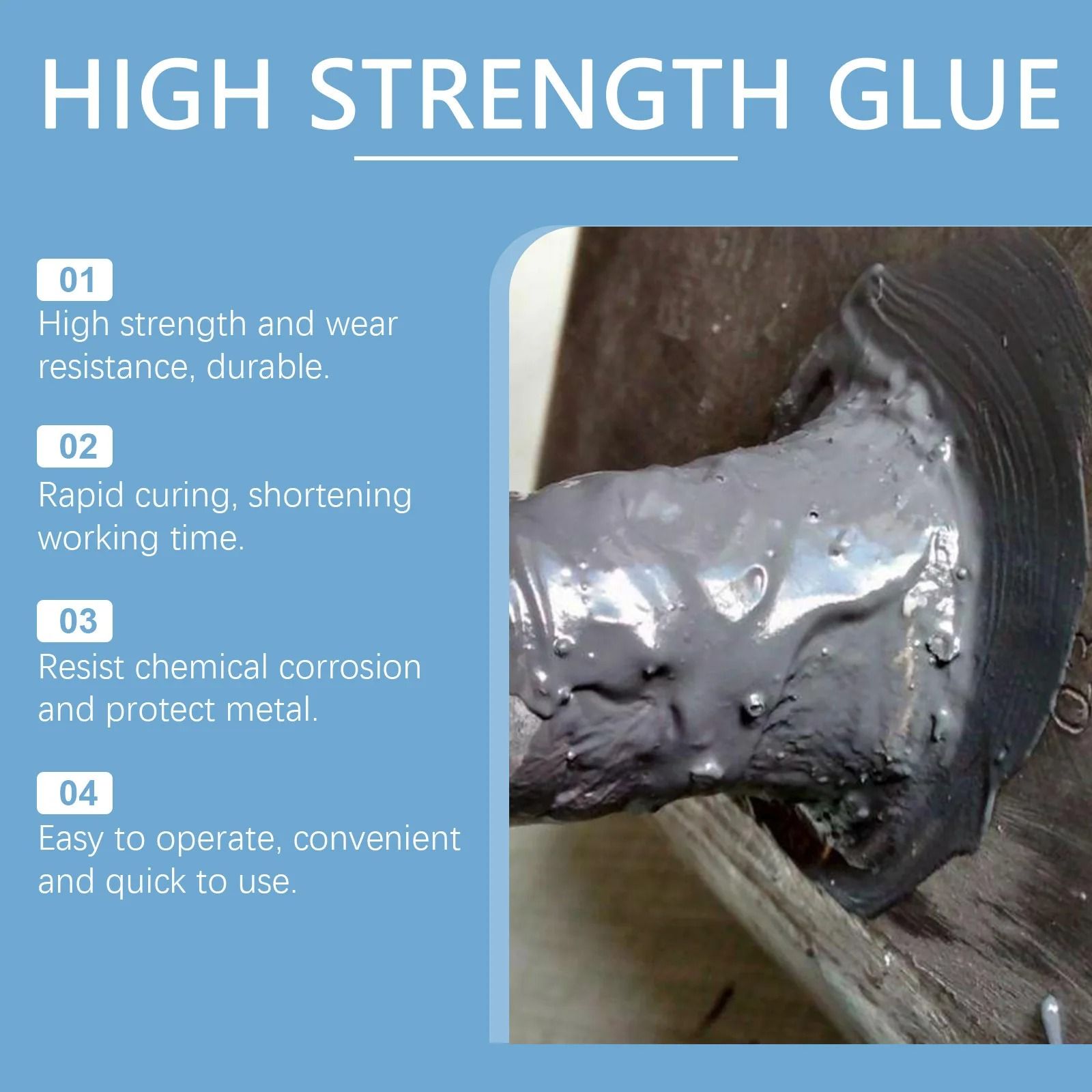 High Strength Metal Repair AB Glue Sealant