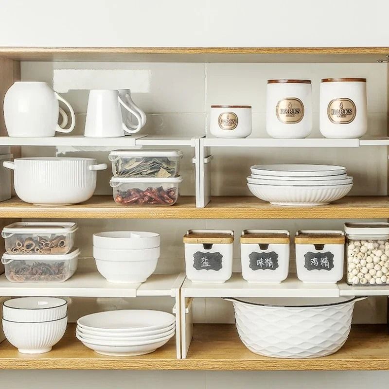 Nexus Retractable Vault | Multifunctional Cabinet Layered Shelf & Adjustable Fridge Organizer