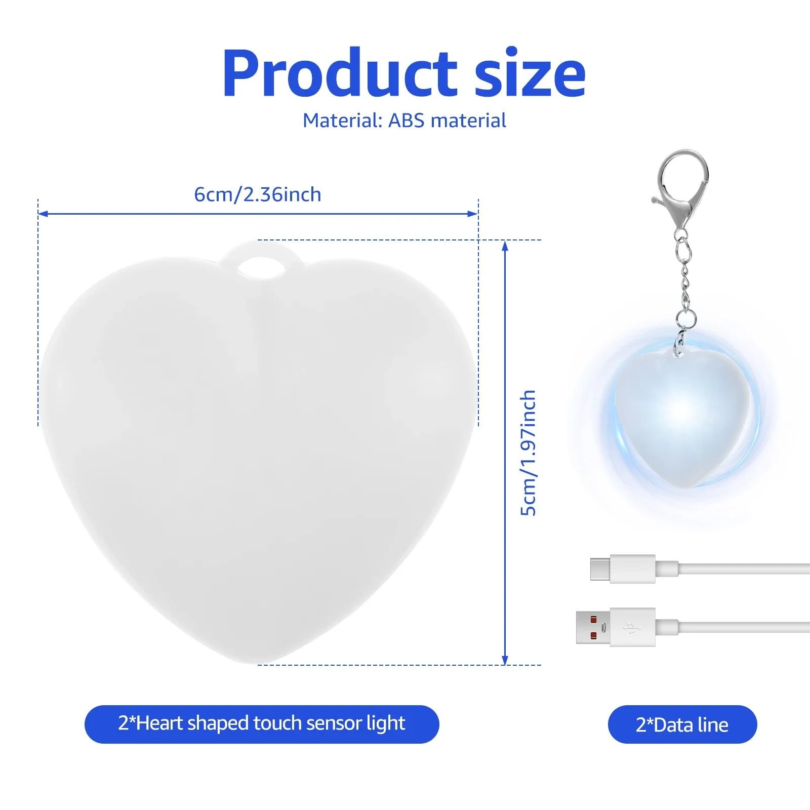 Purse Heart LED Light Handbag Lamp Sensor Activated Portable Bag Light for Women