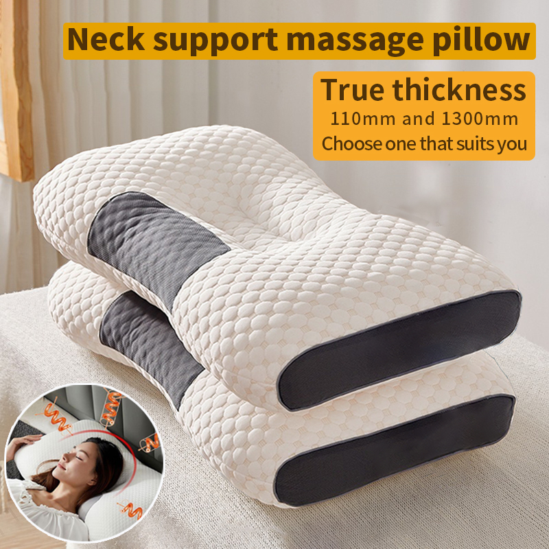 Orthopedic Soybean Fiber Neck Pillow Help Sleep And Protect The Neck Household SPA Massage Pillow For Sleeping Comfort