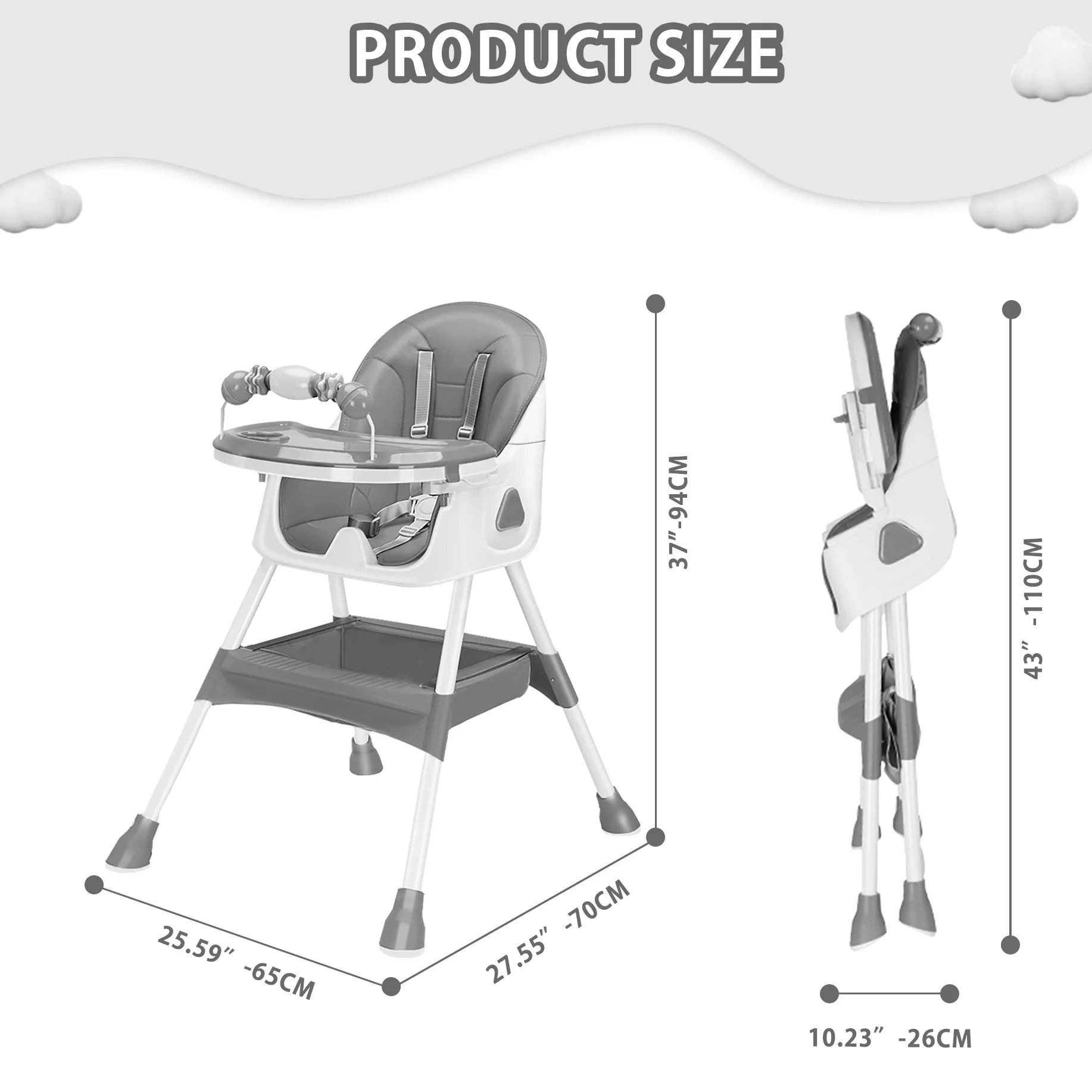 Foldable Baby High Chair (E500)