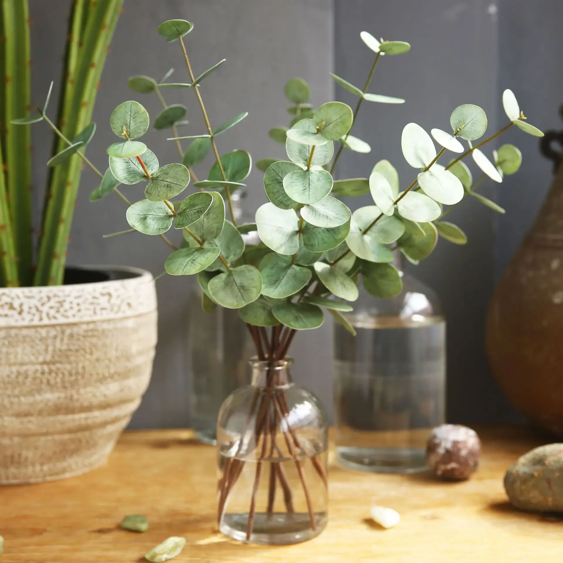 Artificial Eucalyptus Leaves Real Touch Greenery Wedding Home Decor