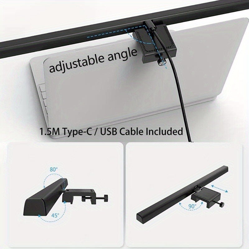 USB Dimmable LED Clip Light, Eye-Caring Screen Hanging Desk Lamp, Ideal Birthday/Valentine's Gift