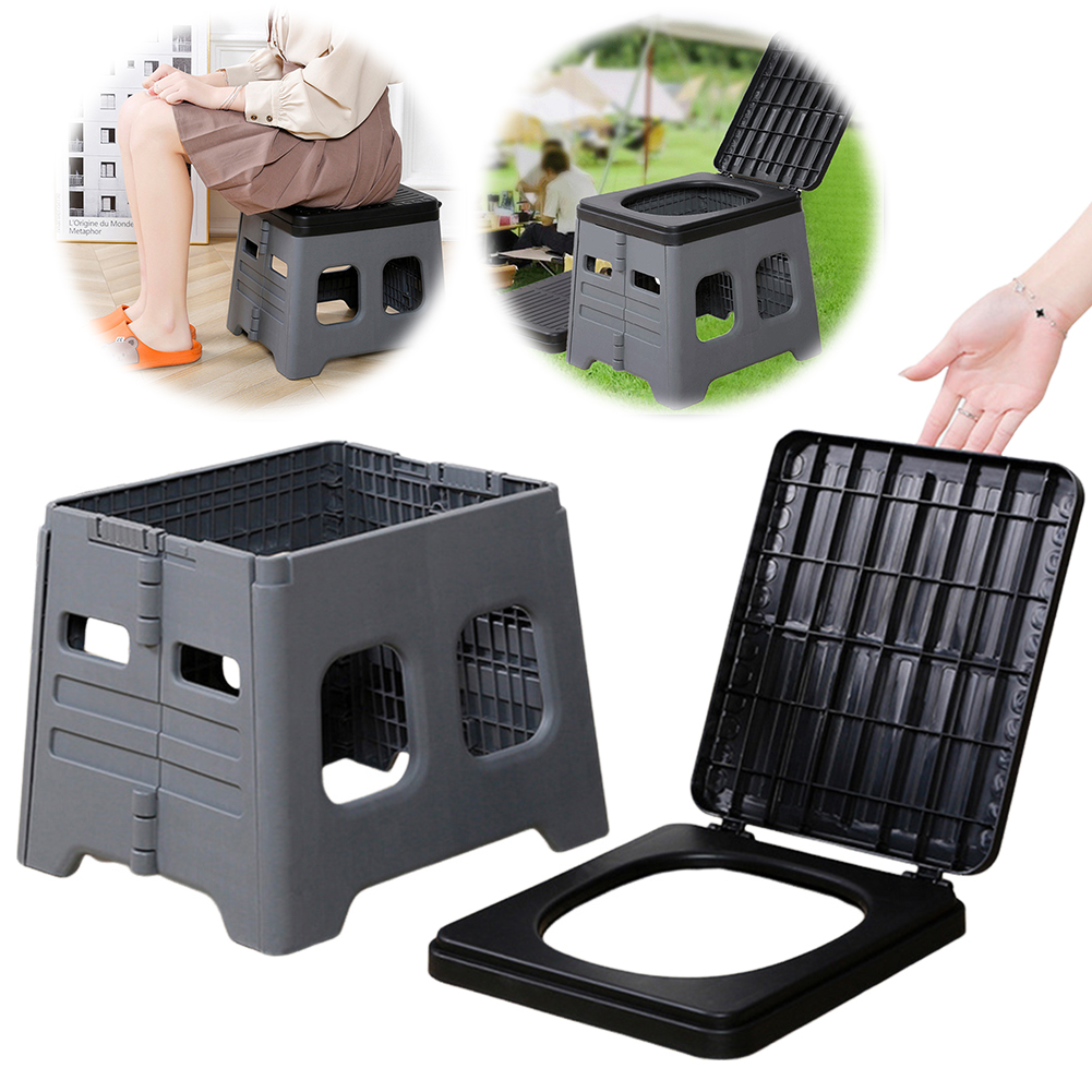 Portable Camping Toilet Foldable Car Toilet Seat for Travel Emergency Use