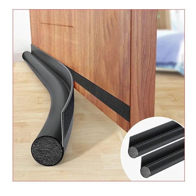 Door Bottom Sealing Strip Sound Insulation Foam Tape Waterproof Wind Noise Blocker for Bedroom Home