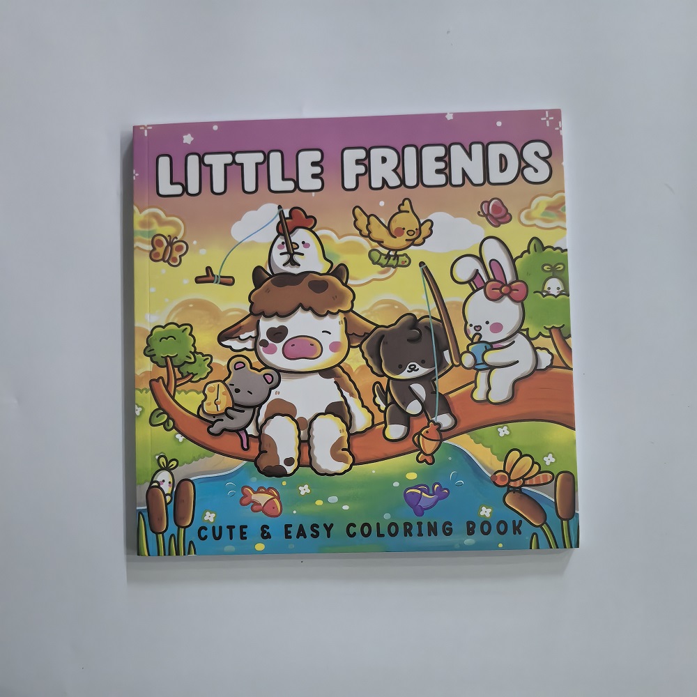 Little Friends Coloring Book, Fun Animal Designs for Stress Relief, Great for Teens and Adults