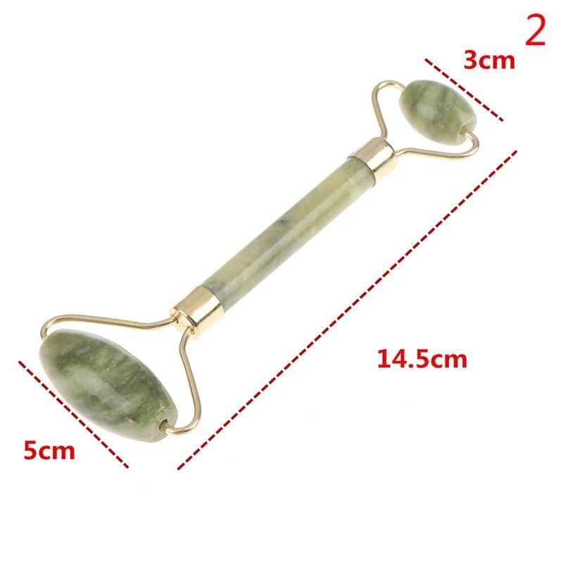 Natural Rose Jade Facial Roller and Gua Sha Set