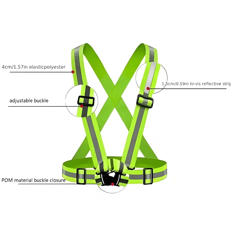 NightGuard Reflective Safety Vest – Adjustable Lightweight High-Visibility Running & Cycling Gear