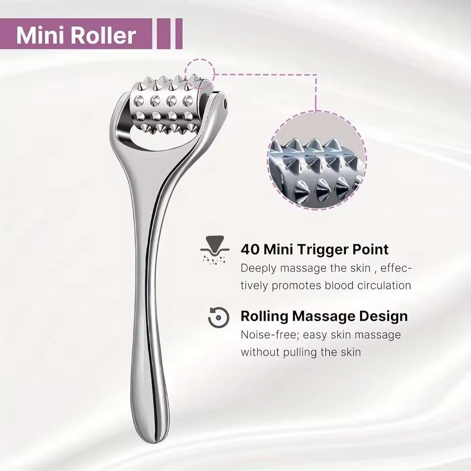Stainless Steel Ice Roller and Face Massager Set
