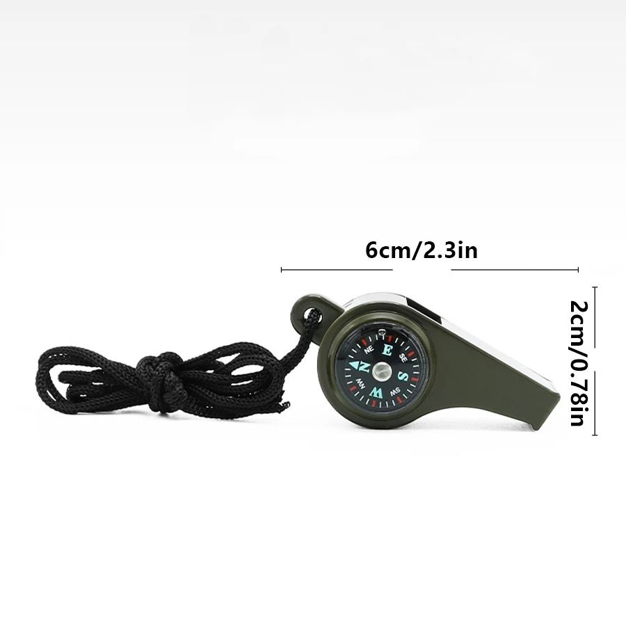 Emergency Survival Whistle with Compass and Thermometer