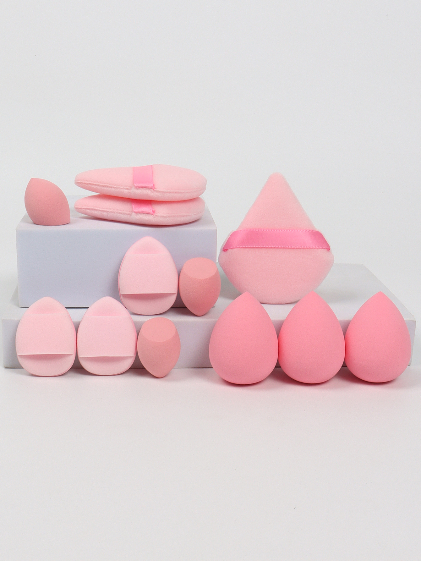All Purpose Makeup Sponge Set Loose Powder Puffs, Mini Air Cushion Puffs & Beauty Eggs