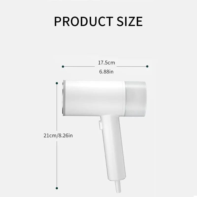 Foldable 1200W portable steam iron & Handheld garment steamer for Travel & Home, Fast-Heat Hanging Ironing Machine
