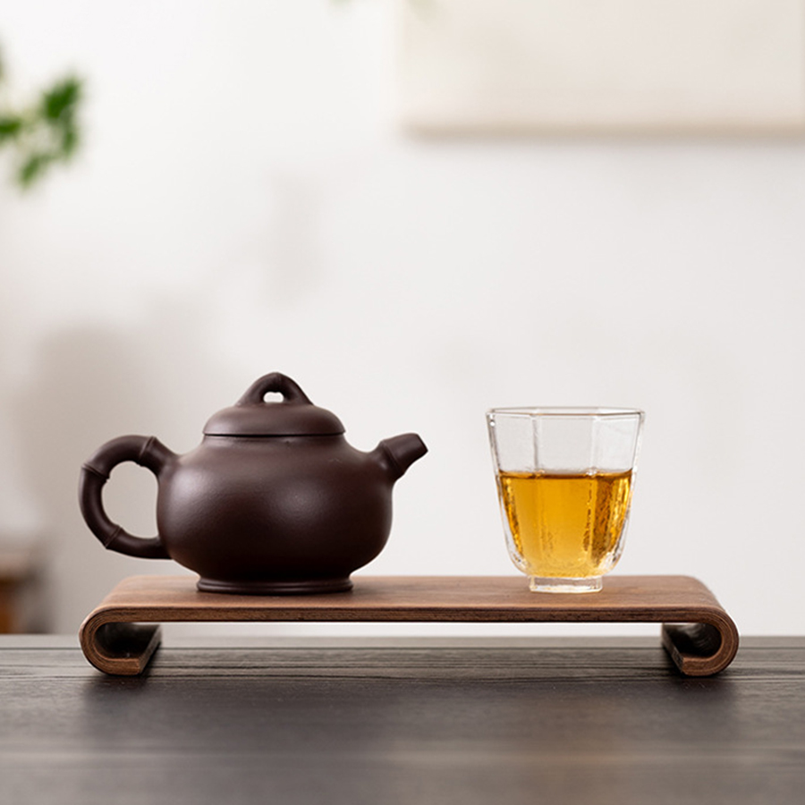 Retro Wooden Serving Tray Decorative Display Rack for Coffee Table Heat Resistant Thick Wooden Tray