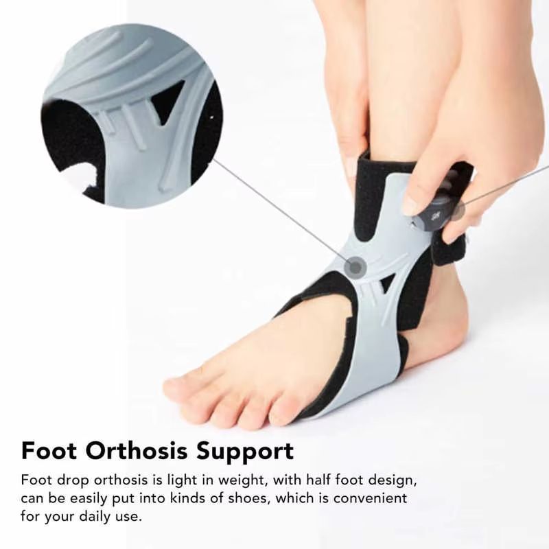 Adjustable Foot Drop Brace Ankle Support Orthosis – Soft Posture Correcting AFO for Hemiplegia and Walking Assistance