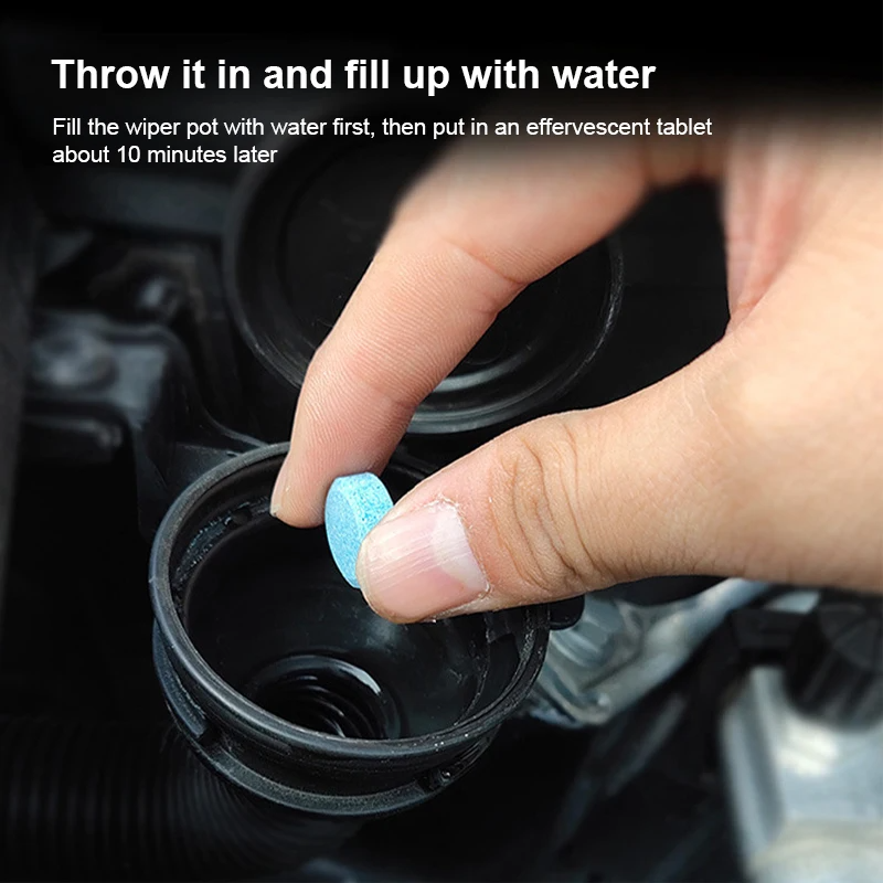 Solid Cleaner Car Windscreen, Auto Wiper Glass Cleaner, Effervescent Tablet Cleaning Tablets