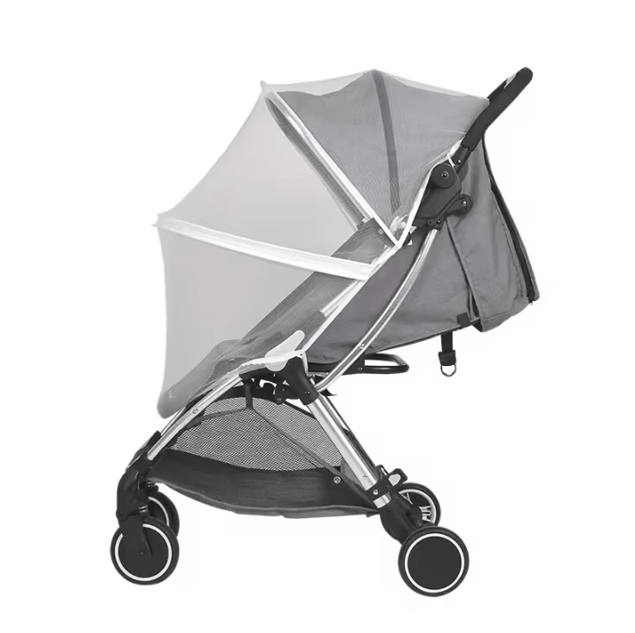 Full-Cover Baby Stroller Mosquito Net with Breathable Zipper Design