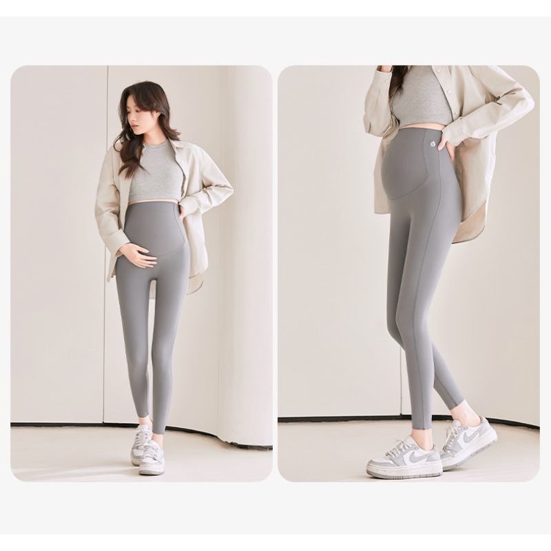 Women Maternity Leggings, Over Bump Pregnancy Pants, Slim Fit Stretchy Belly Support Tights for Yoga Gym and Daily Wear