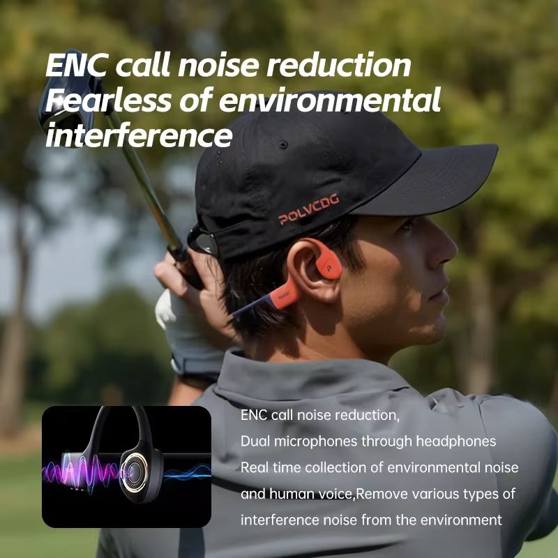 POLVCDG X16 Bone Conduction Waterproof Headphones 32GB Bluetooth 5.4
