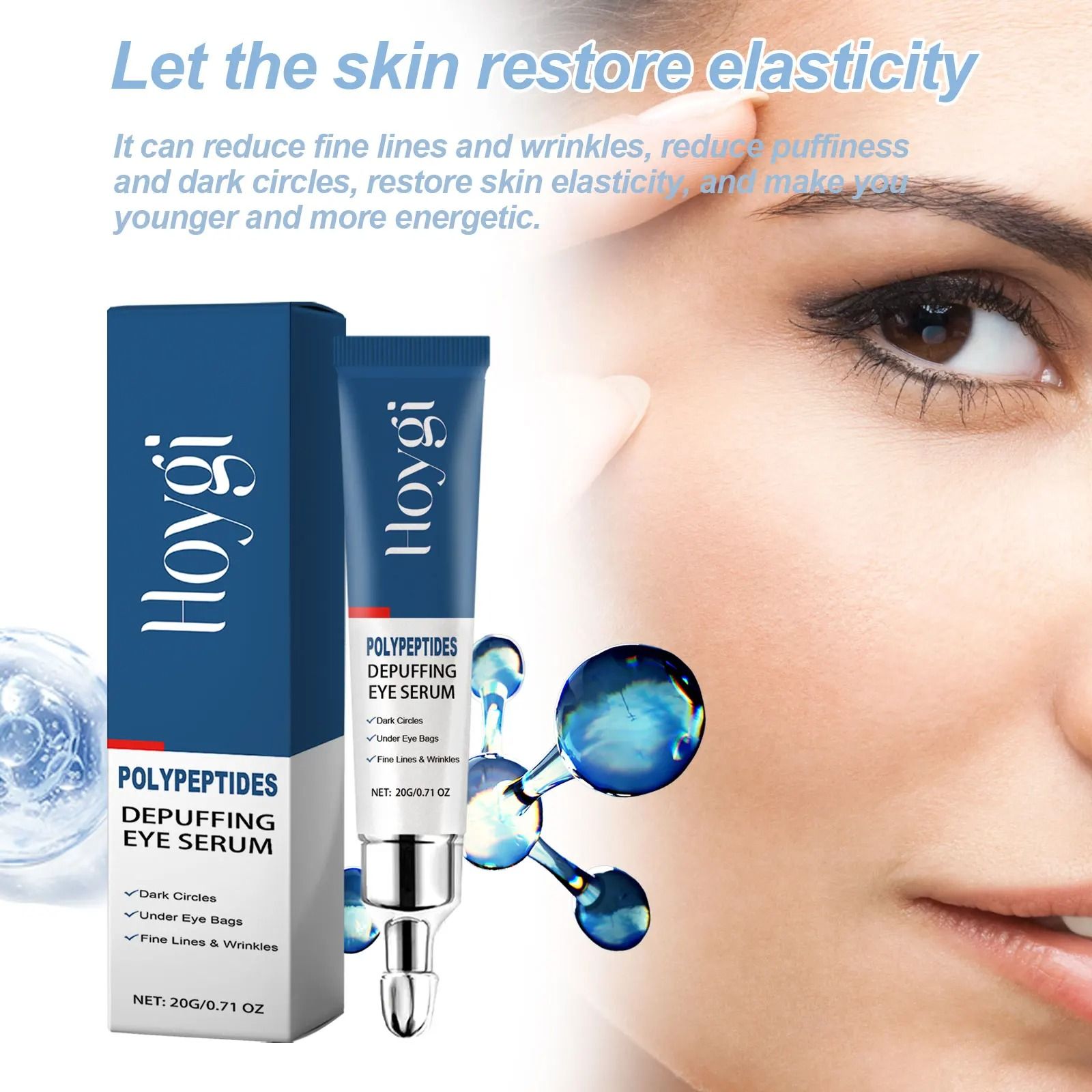 Instant Eye Repair Serum – Moisturizing Eye Cream for Dark Circles, Fine Lines & Under Eyes Skin Care