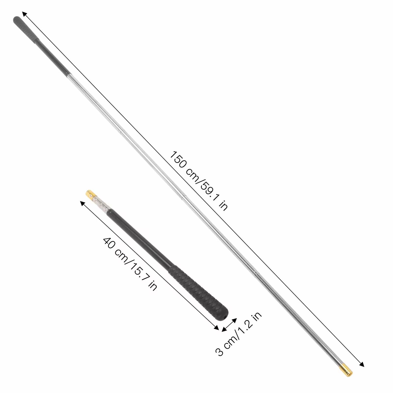 5-Section Telescoping Fishing Pole – Stainless Steel Extendable Mini Stream Rod