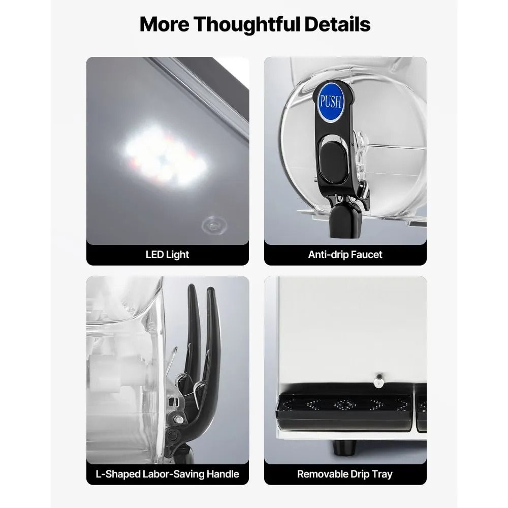Slushie Maker, Commercial Frozen Drink Machine, Double Tank Slushy Maker, Stainless Steel Margarita Smoothie Machine