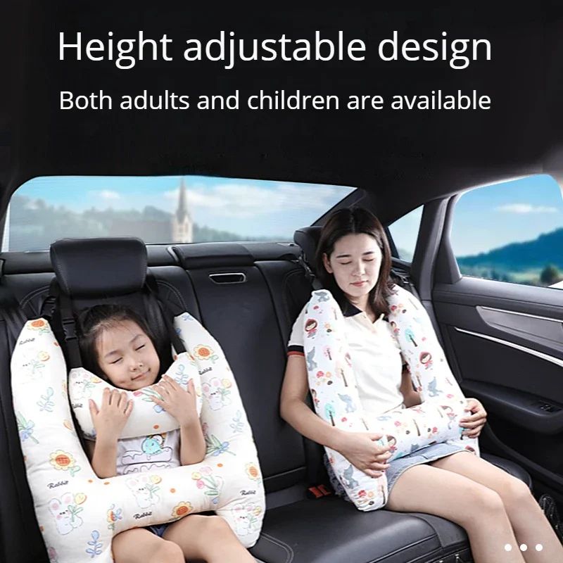 DreamRest H-Shape Car Travel Neck Pillow – Adjustable Auto Seat Head & Neck Support for Kids & Adults