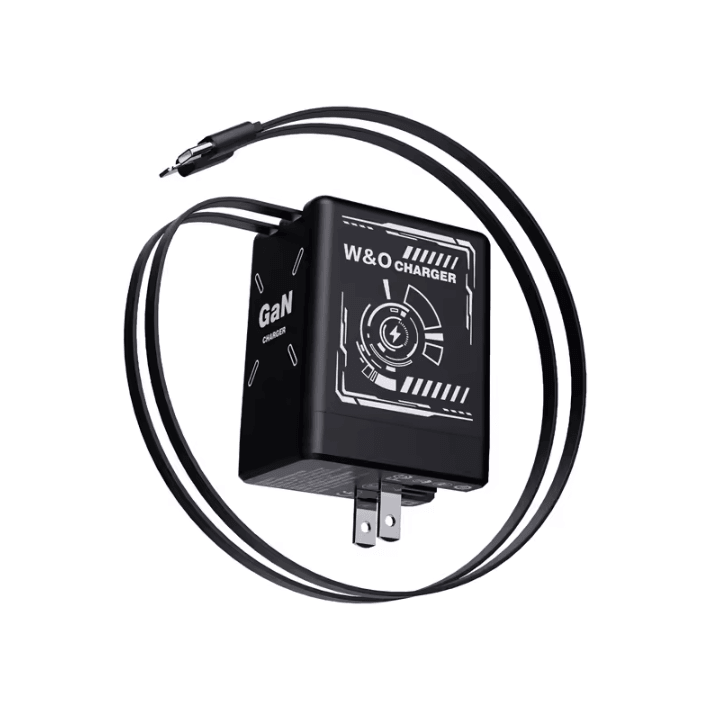 VoltMini GaN Fast Charging Adapter with Retractable Cable & Multi-Protection