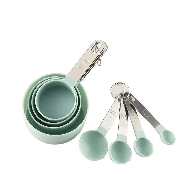 8PCS Stainless Steel Handle Measuring Cup and Spoon Set