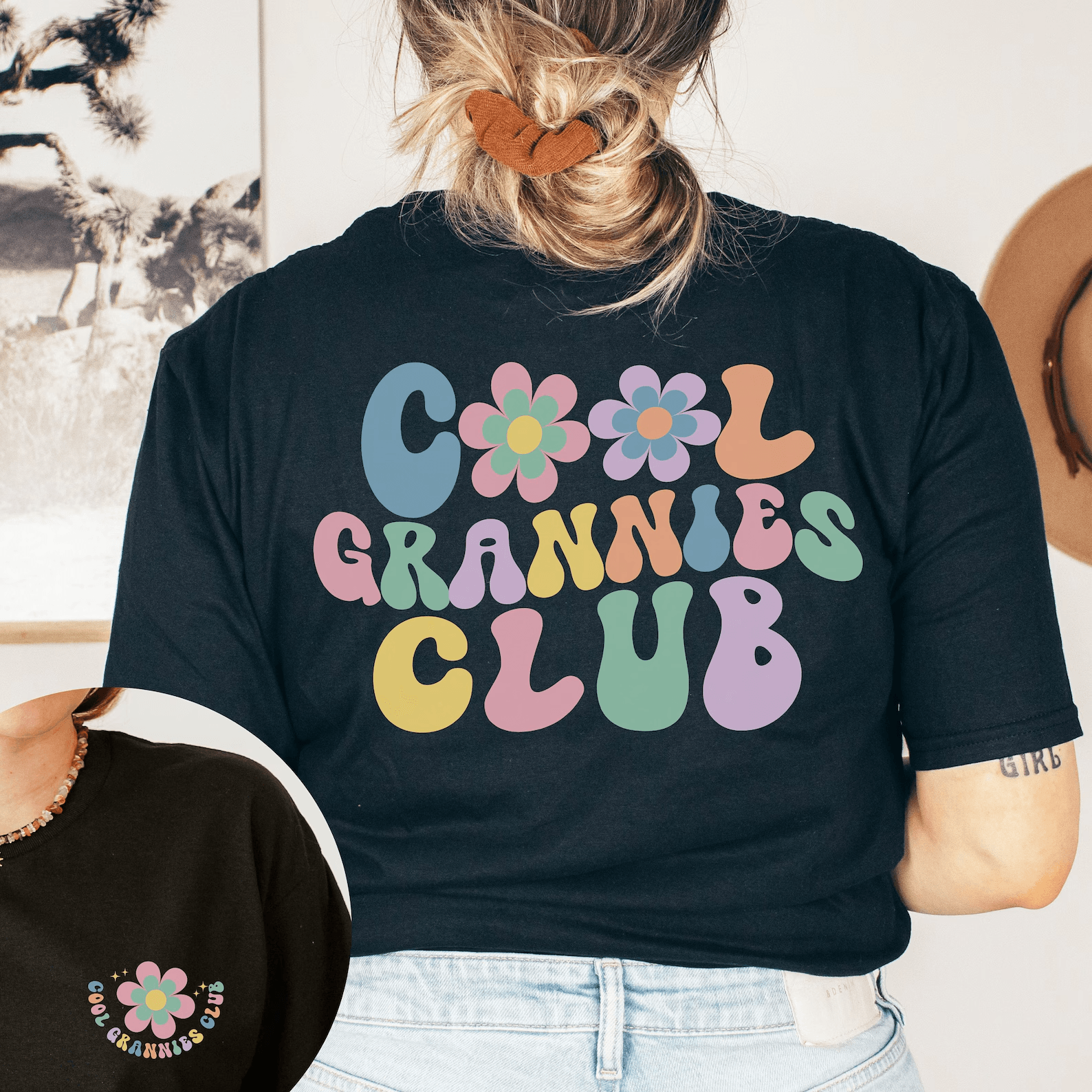 Cool Grannies Club Shirt Trendy Funny Grandma Gift Tee