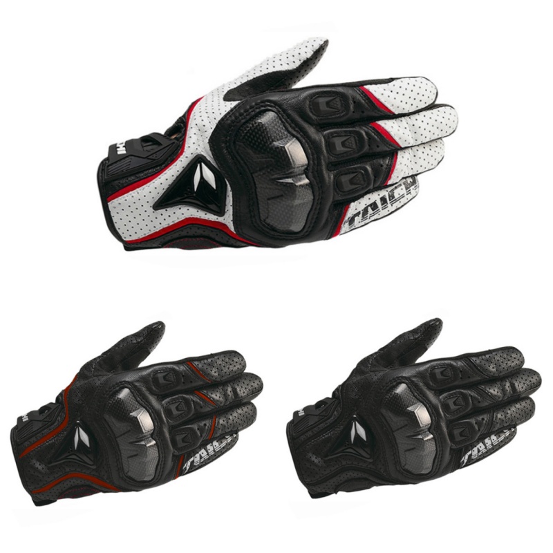 Genuine Leather Motorcycle Gloves for Men Touchscreen Motocross Racing Gloves, Spring & Autumn