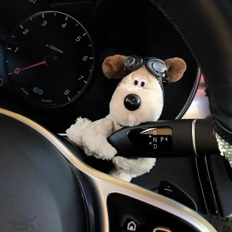 Cute Plush Puppy Car Wiper Lever Decor Interior Accessory