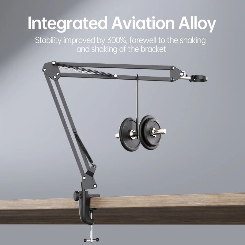 RIEVBCAU Flexible Adjustable Metal Microscope Arm Stand – Heavy Duty Cantilever Bracket