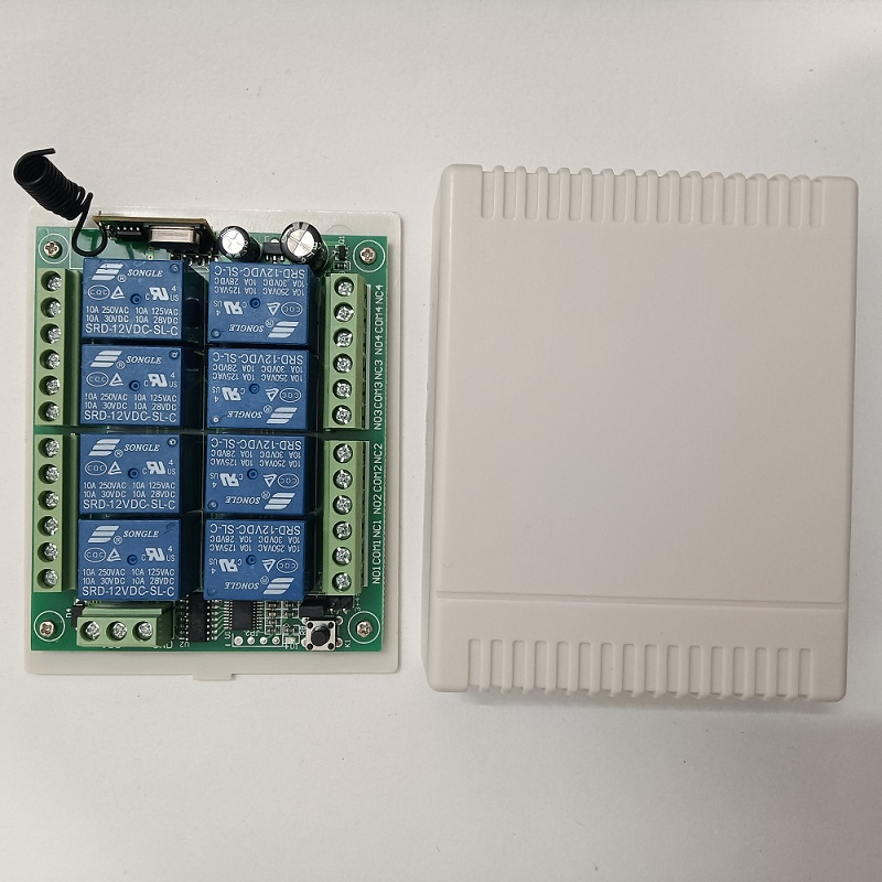 DC Wireless Remote Control Switch with Relay Output, RF Transmitter and Receiver for LED Lighting & Smart Devices