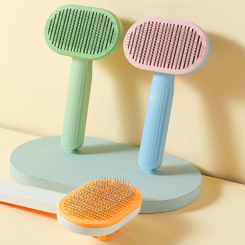 Blue Cat Short Muppet Cleaning Hair Removal Comb Perfect Grooming Brush for Cats and Dogs