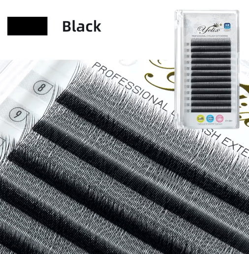 Yelix 2D Y Shape Volume Lash Extensions Dark Brown Ultra Thin Premade Fans