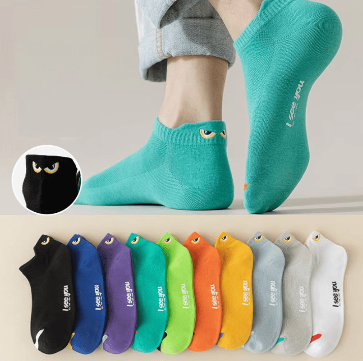5/10 Pairs Mens Breathable Ankle Socks – Low-Cut Casual Athletic Boat Socks (US Sizes 6-12)