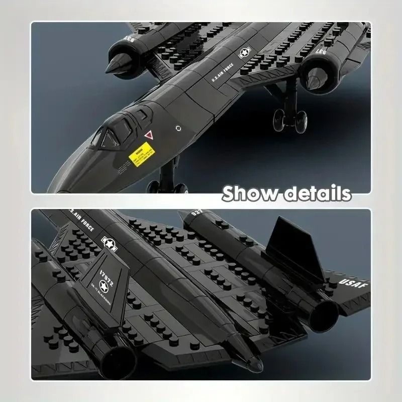 SR-71 Blackbird Spy Plane – Technical Military Building Set – High-Yield Strategic Interaction Hub