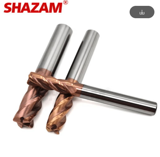 SHAZAM HRC55 Alloy-Coated Tungsten Steel CNC End Mill Set