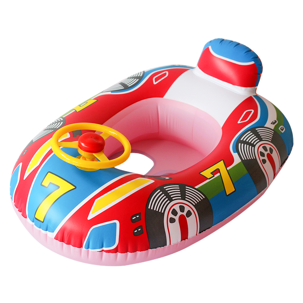 Toddler Swim Circle Baby Swimming Seat Ring Inflatable Toys with Floating Sun Shade, Pool, Bathtub & Summer Beach Party
