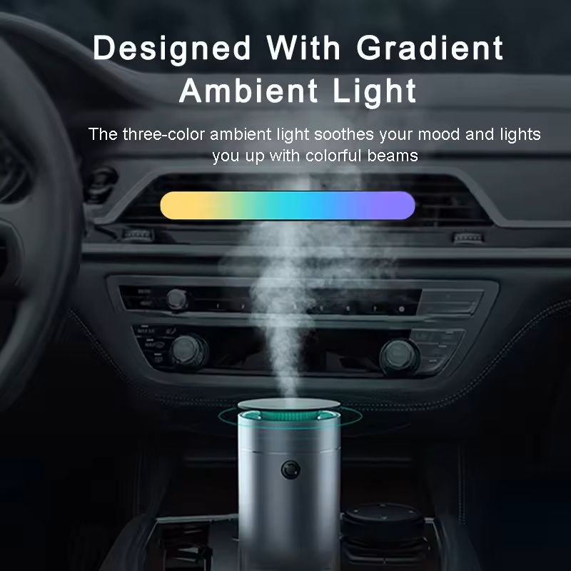 Car Aromatherapy Diffuser with LED Light and Air Purification