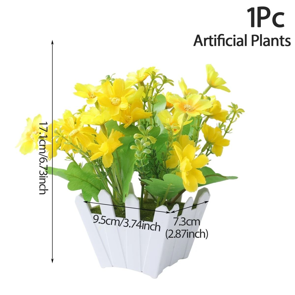 Artificial Bonsai Plant Set Small Potted Greenery for Tabletop Decor